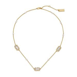 MARC JACOBS The Medallion Logo Pendant Necklace Women GOLD Necklaces